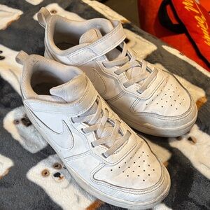 Nike Kids White Sneakers with Velcro